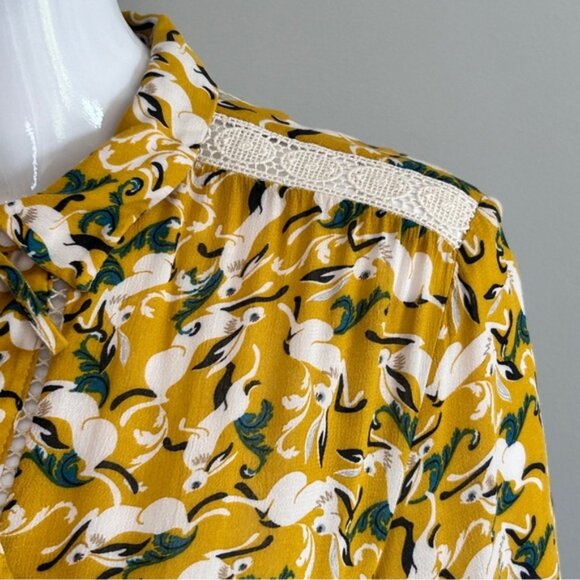 Maeve Anthropologie Janie Hare Flouncy Blouse - Picture 8 of 14